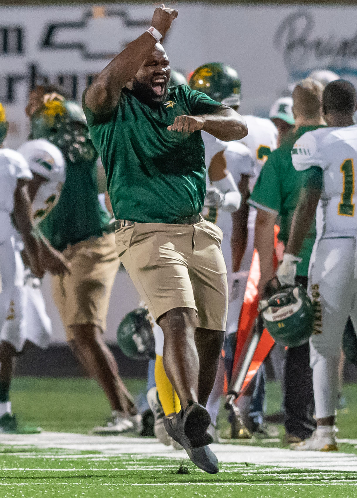 Friday night high school football action